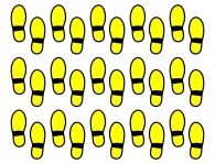 CRNA-VS1 voetstapstickers geel